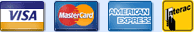 Visa, MasterCard, AMEX, Interac logos
