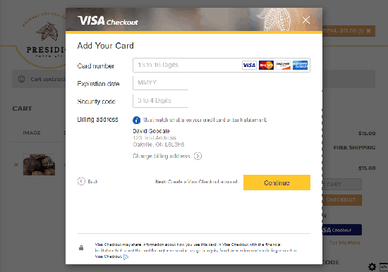 Visa Checkout 3