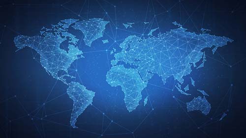 Interchange world map image.