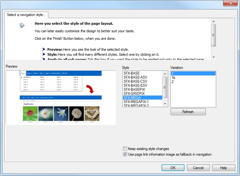 navigation change style 2