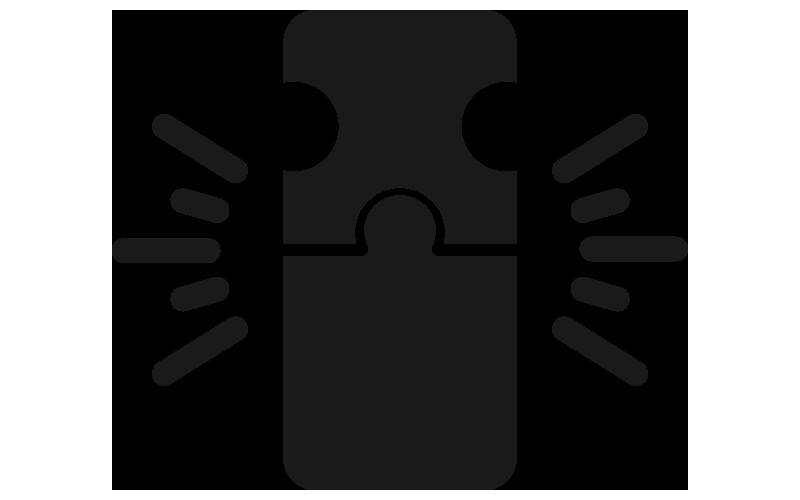 Image of 2 puzzle pieces fitting togeather representing compatibility.
