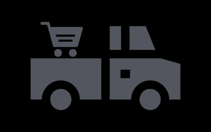 Image of a shopping cart in a truck representing migration.