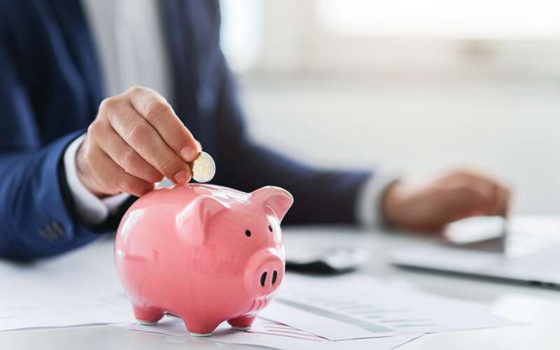 A piggy bank representing, security reserves.