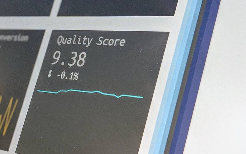 Image with a numerical score representing chargeback risk.